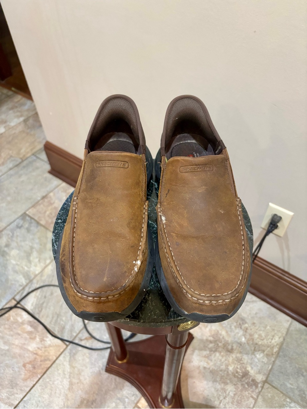 Skechers Brown Slip-On Casual Loafers Men’s Size 10